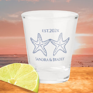 Verre A Shot Mariage côtier nautique en faveur Starfish Shot Gl