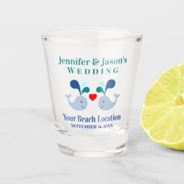 Verre A Shot Mariage Faveur Baleine Tropical Beach Destination
