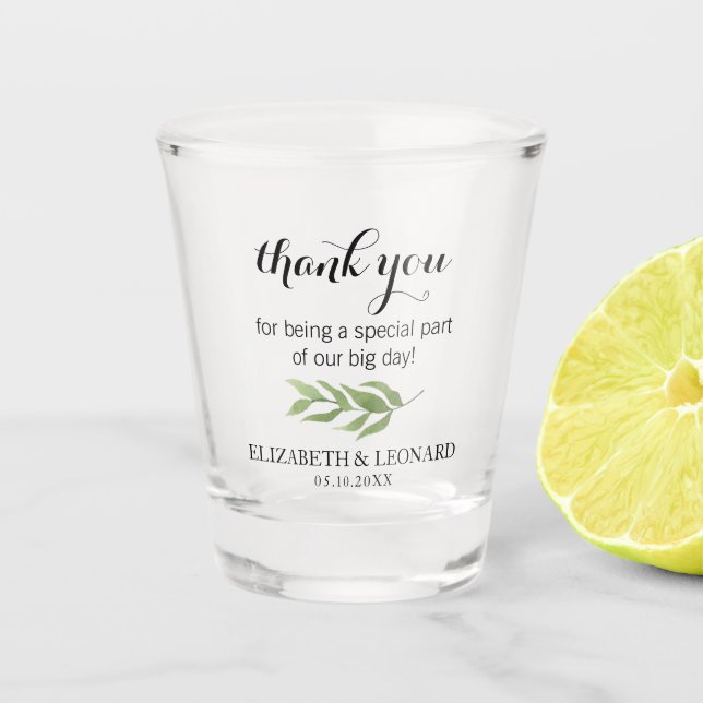 Verre A Shot Mariage Favor Merci (Devant)