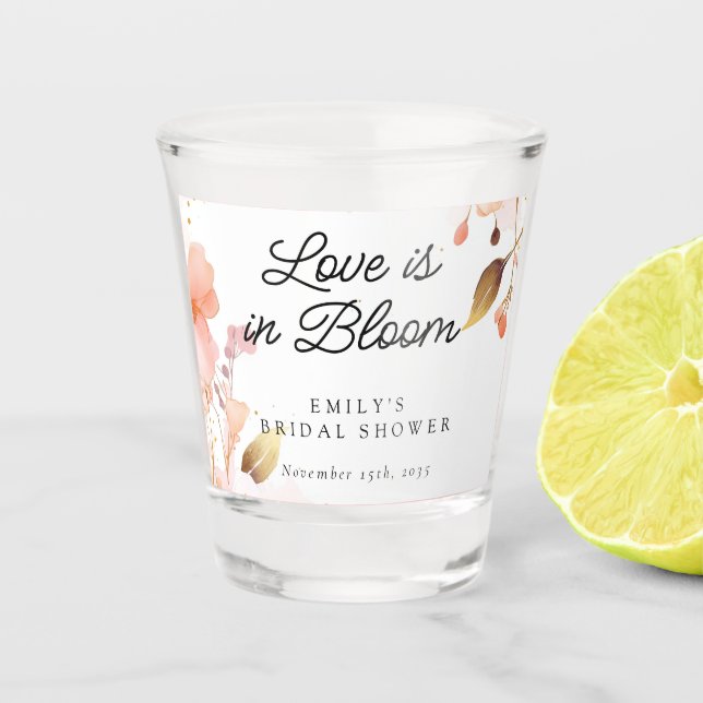 Verre A Shot Mariage Fleurissant Shower de Fiançailles (Devant)