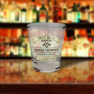 Verre A Shot Mariage Groomsman Vintage Classique simple