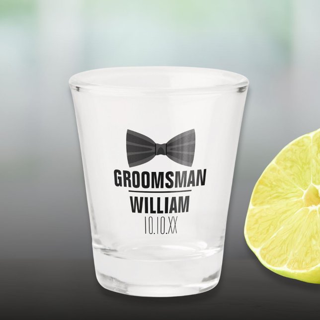 Verre A Shot Mariage professionnel personnalisé (Custom Best Man Groomsman Wedding Shot Glass)