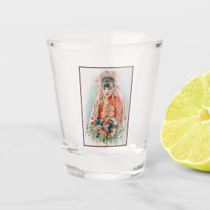 Verre A Shot Mariée en rouge au Mariage chinois à Shanghai