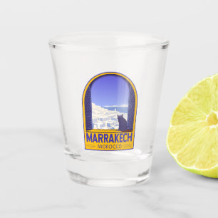 Verre A Shot Marrakech Maroc Cat Retro