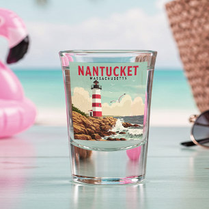 Verre A Shot Massachusetts de Nantucket vintage