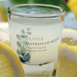 Verre A Shot Matron d'honneur Eucalyptus Mariage de verdure per