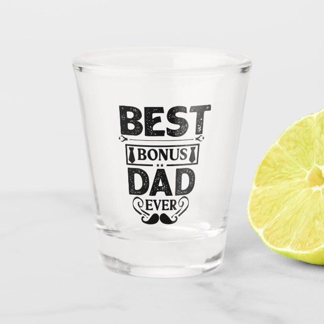 Verre A Shot Meilleur Bonus Papa jamais (Devant)