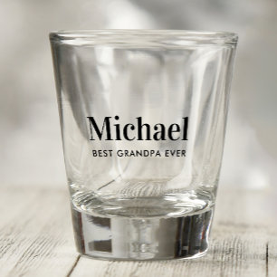 Verre A Shot Meilleur grand-père jamais Monogrammé