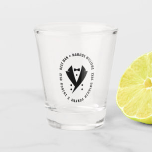 Verre A Shot Meilleur homme élégant Mariage Tuxedo