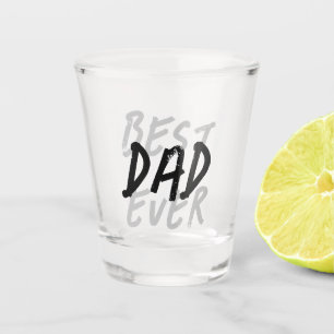 Verre A Shot Meilleur Papa de Tous les Temps Moderne Noir et Gr