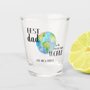 Verre A Shot Meilleur père dans le monde entier personnalisé