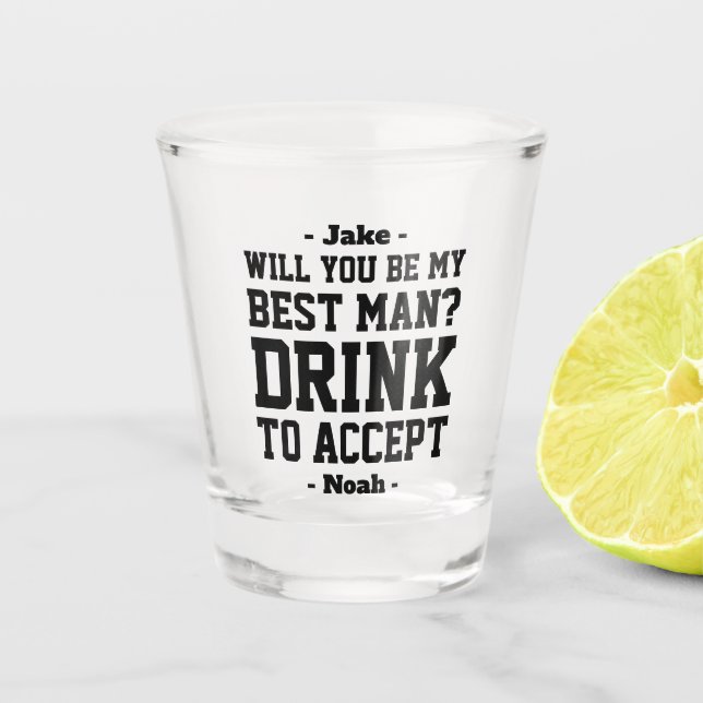 Verre A Shot Meilleure proposition d'homme Boire pour accepter  (Devant)