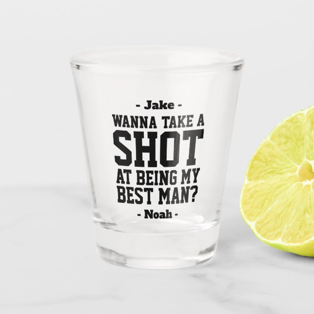 Verre A Shot Meilleure proposition d'homme drôle Mariage idée d (Devant)