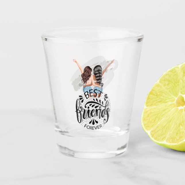 Verre A Shot Meilleurs amis pour toujours (Devant)