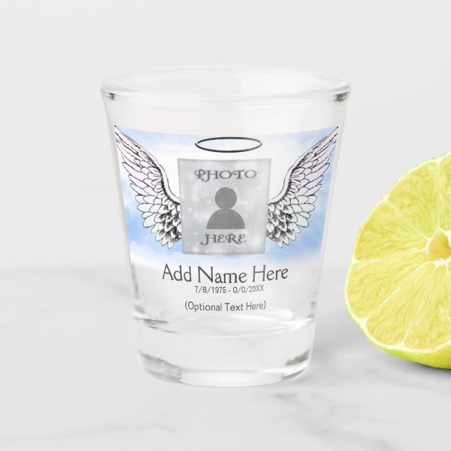 Verre A Shot Memorial Angel Wings Ajouter une photo (Devant)