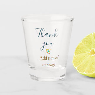 Verre A Shot Merci ajoutez nom message simple calligraphie élég