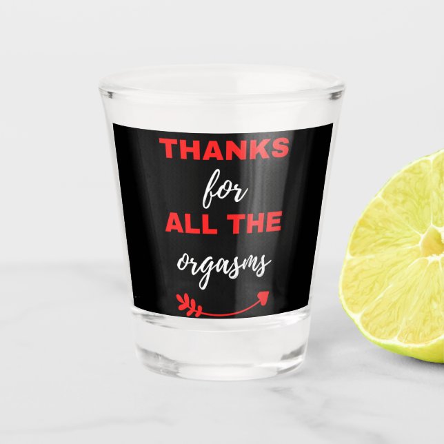 Verre A Shot Merci Pour Tous Les Orgasmes (Devant)