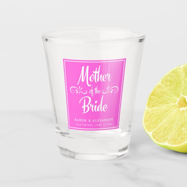 Verre A Shot Mère du mariage de jeune mariée (Devant)
