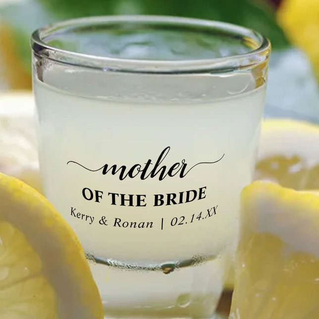 Verre A Shot Mère personnalisée de la fête de mariage de mariée (Créateur téléchargé)