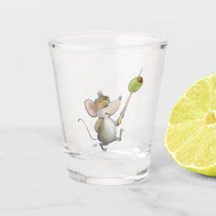 Verre A Shot Merry Mouse Moe avec verre Olive Shot