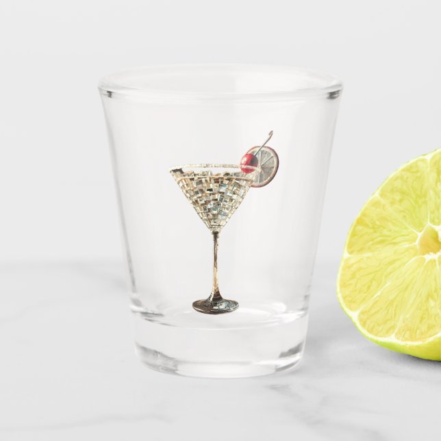 Verre A Shot Mid Century Moderne Cran Citrus Cocktail (Devant)