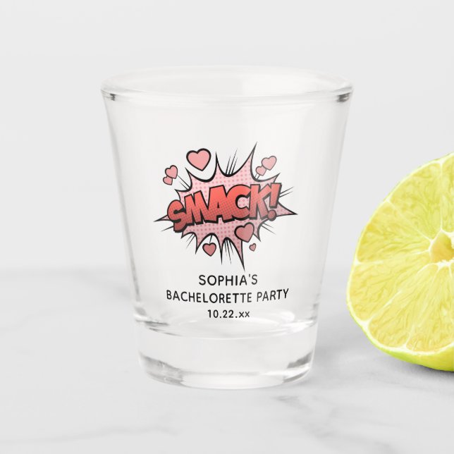 Verre A Shot Mignonne Bachelorette Fête Mariage Faveur (Devant)