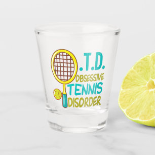 Verre A Shot Mignonne Trouble De Tennis Obsessionnel
