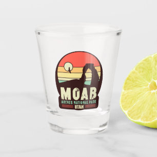 Verre A Shot Moab Utah Vintage Desert Sunset Retro Souvenir 60s