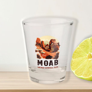 Verre A Shot Moab Utah Vintage Sunset Arches Aventure en plein