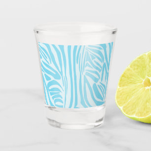 Verre A Shot Modèle Zèbre Bleu