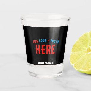 VERRE A SHOT MODERNE ET MODERNE PERSONNALISABLE NOIR VÉRIFIÉ