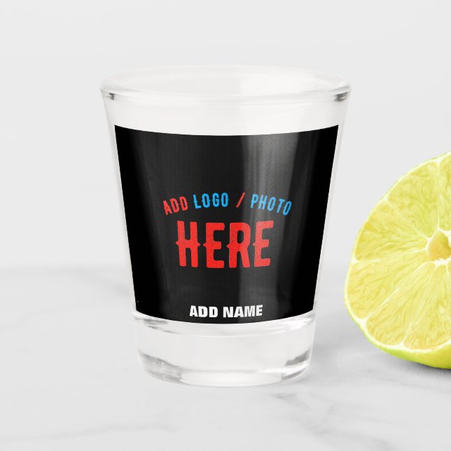 VERRE A SHOT MODERNE ET MODERNE PERSONNALISABLE NOIR VÉRIFIÉ (Devant)