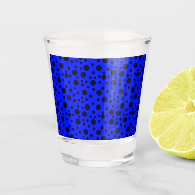 Verre A Shot Moderne Simple Noir pois motif jaune point (Devant)