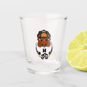 Verre A Shot Monogramme amusant de refroidissement de tortue