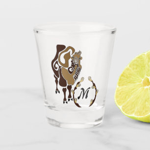 Verre A Shot Monogramme de chameau de Bactriane