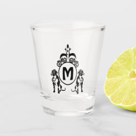 Verre A Shot Monogramme de chien à deux gardes