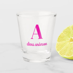 Verre A Shot Monogramme Dolly Rétro Rose chaud