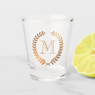 Verre A Shot Monogramme Golden Laurel Wreath