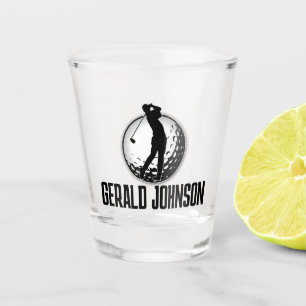 Verre A Shot Monogramme minimaliste masculin de golf