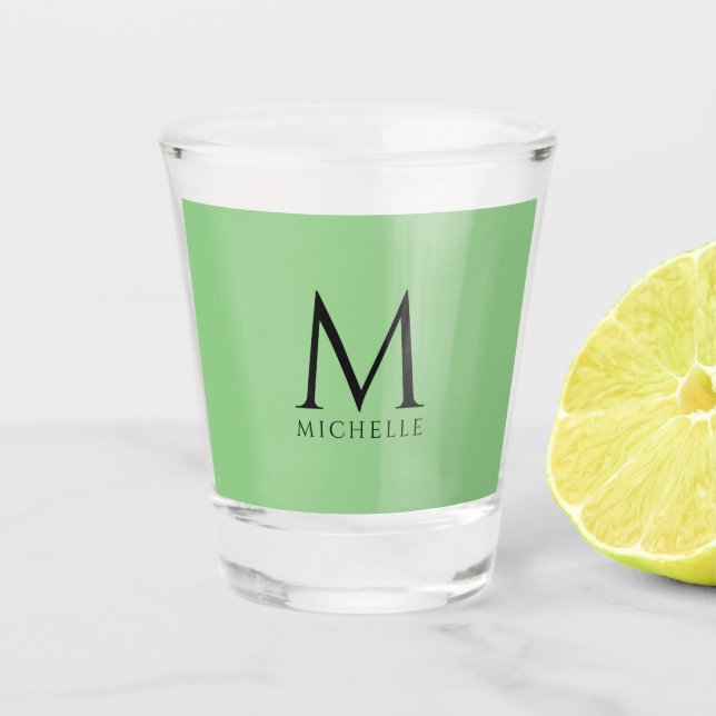 Verre A Shot Monogramme sur mesure Élégant Modèle simple tendan (Devant)