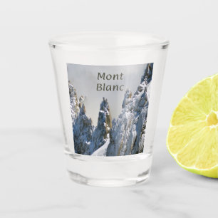 Verre A Shot Mont Blanc Monte Bianco Alpes de Montagne Blanche 