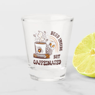 Verre A Shot Mort À L'Intérieur Mais Caffiné