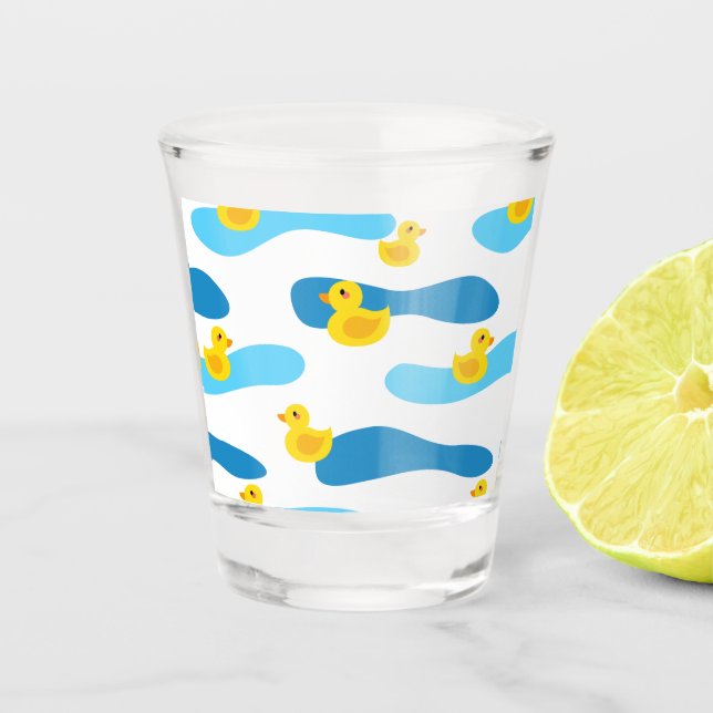 Verre A Shot Motif de canard en caoutchouc jaune (Devant)