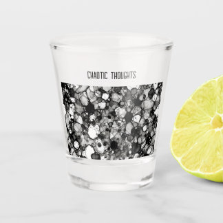 Verre A Shot Motif d'encre d'alcool noir blanc Customisé