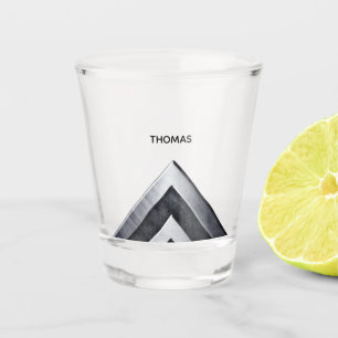 Verre A Shot Motif en métal argenté moderne personnalisé