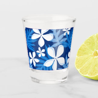 VERRE A SHOT MOTIF TIARE EN BLEU