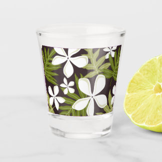 VERRE A SHOT MOTIF TIARE EN OLIVE