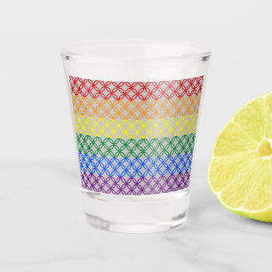 Verre A Shot Motifs de fierté Cercles d'interverrouillage