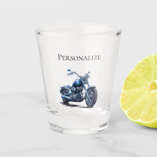 Verre A Shot Moto bleu