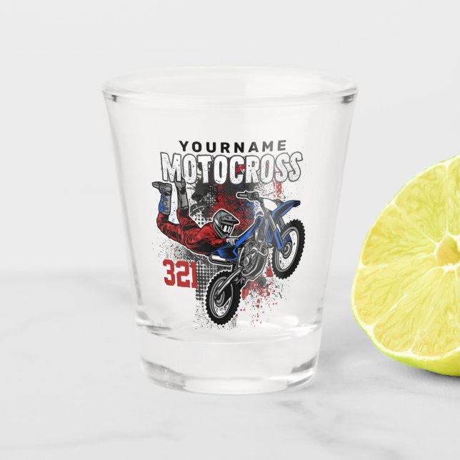 Verre A Shot Motocross Motocross Racing FMX Tricks personnalisé (Devant)